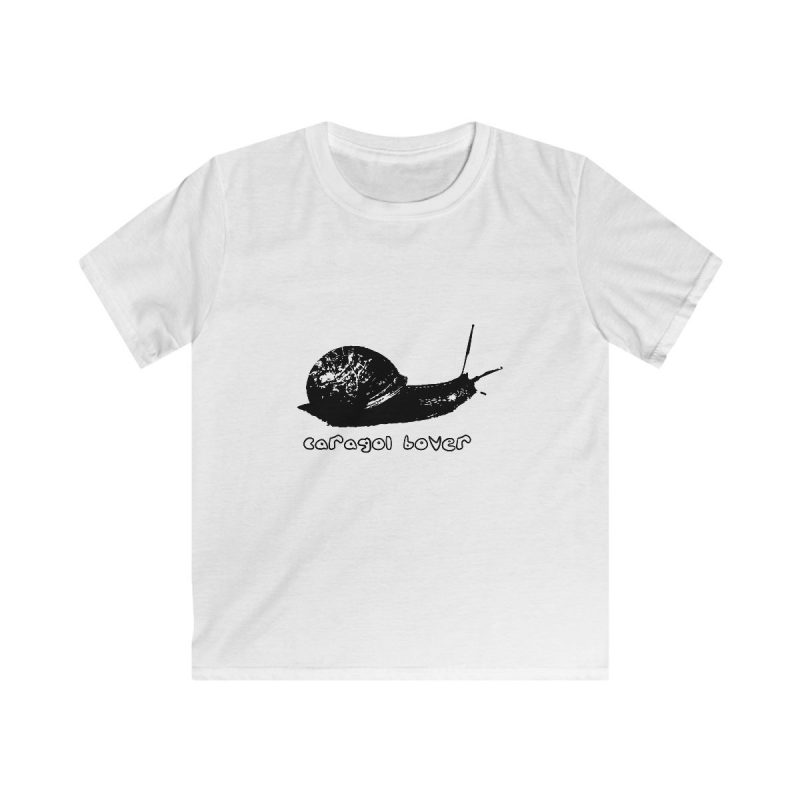 Camiseta infantil Softstyle - Blanco - Camiseta Caragol Bover Cans