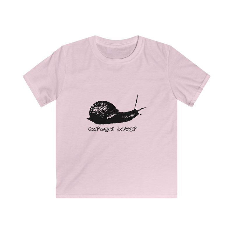 Camiseta infantil Softstyle - Rosa claro - Camiseta Caragol Bover Cans