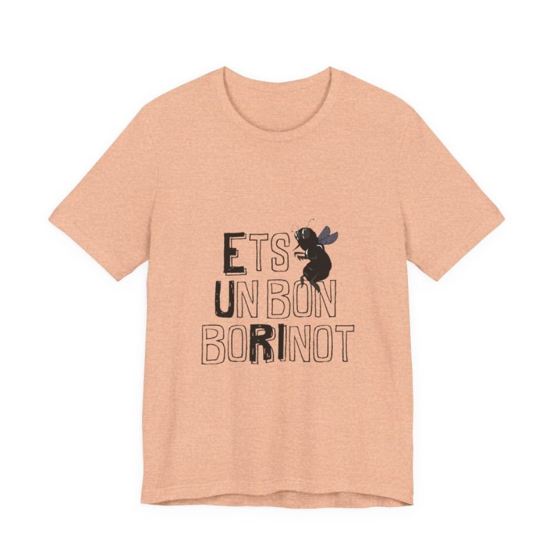Camiseta jersey manga corta - Melocoton jaspeado - Camiseta «Ets un bon borinot»