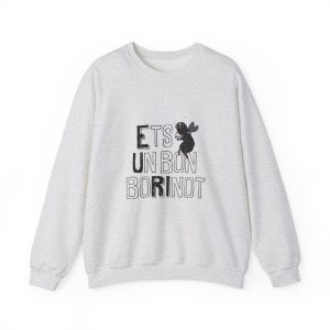 Sudadera cuello redondo - Gris ceniza - Camiseta «Ets un bon borinot»