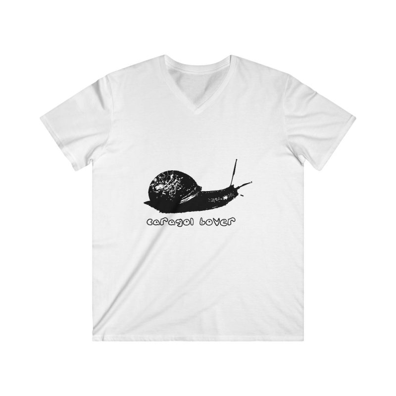 Camiseta hombre entallada cuello de pico - Blanco - Camiseta Caragol Bover Cans
