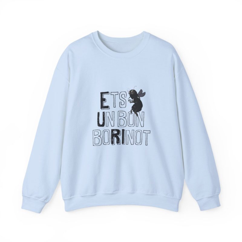 Sudadera cuello redondo - Azul claro - Camiseta «Ets un bon borinot»