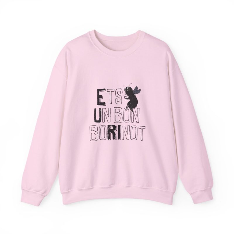Sudadera cuello redondo - Rosa claro - Camiseta «Ets un bon borinot»