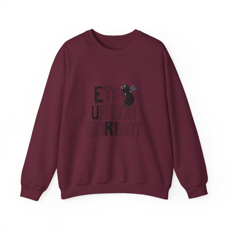 Sudadera cuello redondo - Granate - Camiseta «Ets un bon borinot»