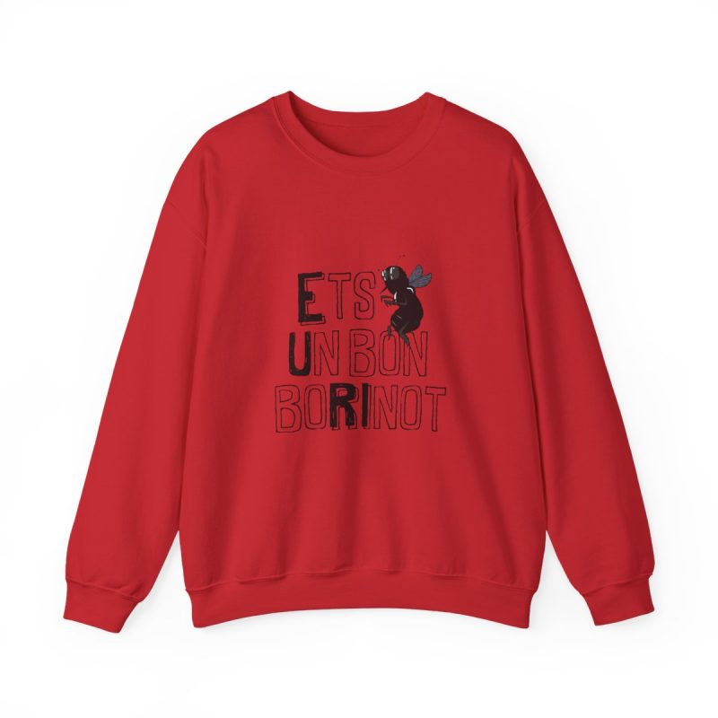 Sudadera cuello redondo - Rojo - Camiseta «Ets un bon borinot»