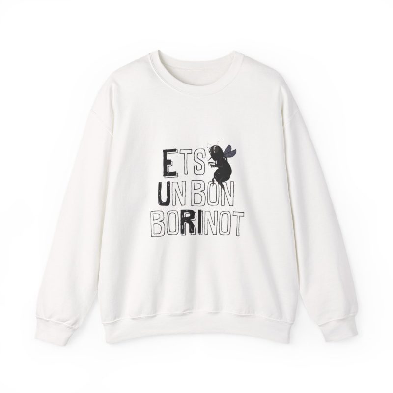 Sudadera cuello redondo - Blanco - Camiseta «Ets un bon borinot»