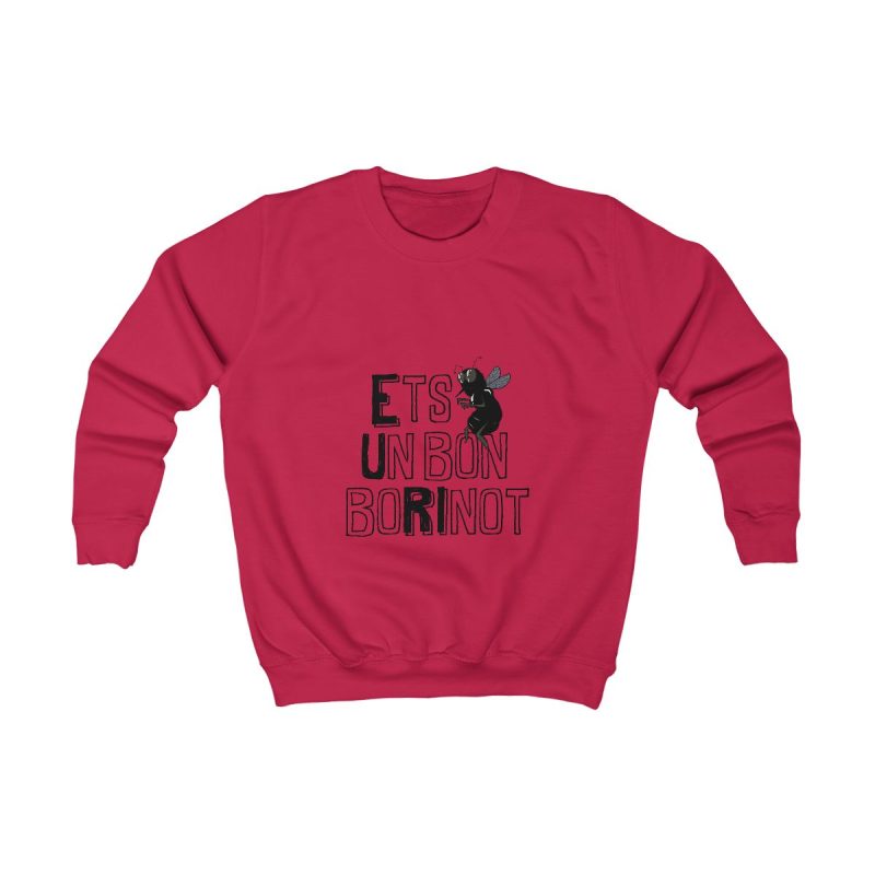 Sudadera infantil - Rojo fuego - Camiseta «Ets un bon borinot»