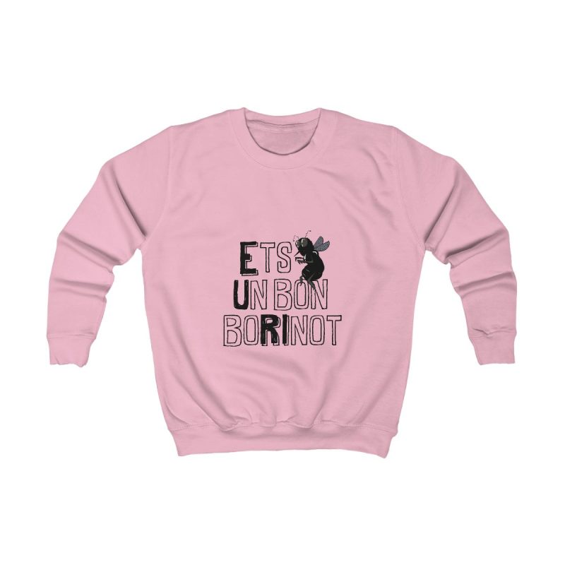 Sudadera infantil - Rosa bebe - Camiseta «Ets un bon borinot»