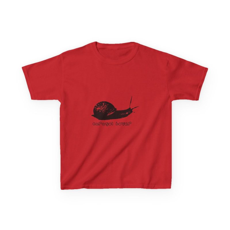 Camiseta infantil algodon grueso - Rojo - Camiseta Caragol Bover Cans