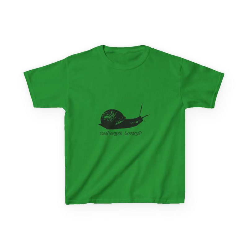 Camiseta infantil algodon grueso - Verde irlandes - Camiseta Caragol Bover Cans