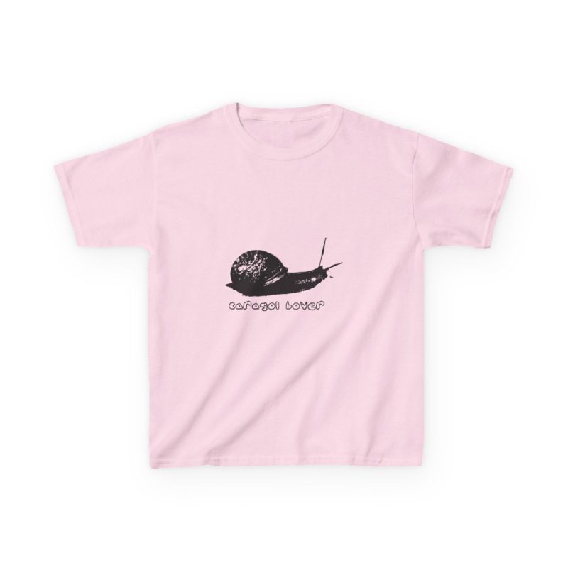 Camiseta infantil algodon grueso - Rosa claro - Camiseta Caragol Bover Cans