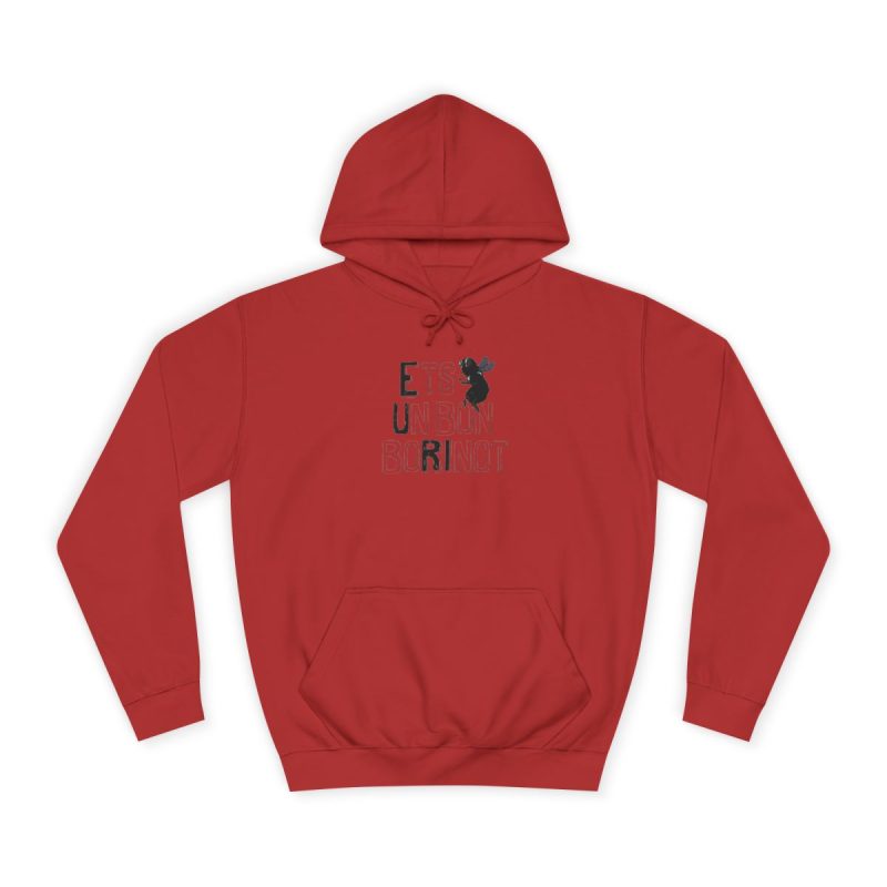 Sudadera universitaria - Rojo fuego - Camiseta «Ets un bon borinot»