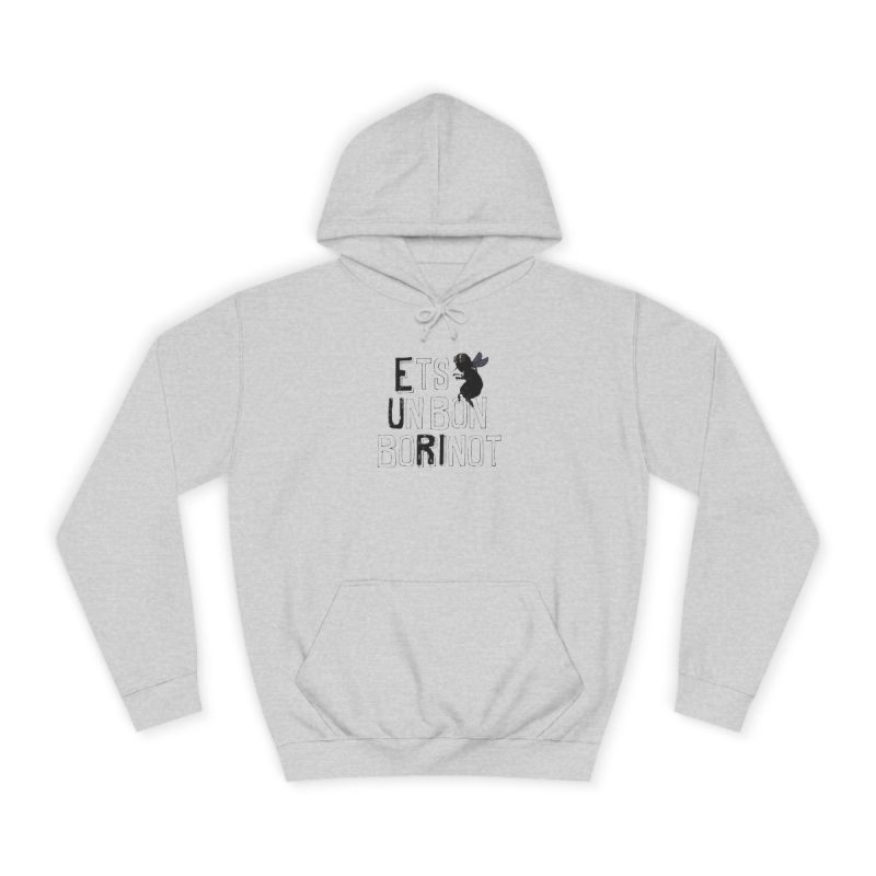 Sudadera universitaria - Gris jaspeado claro - Camiseta «Ets un bon borinot»