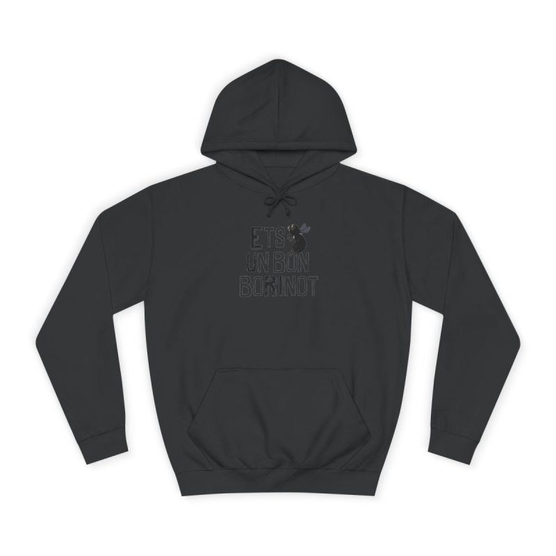 Sudadera universitaria - Negro azabache - Camiseta «Ets un bon borinot»