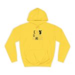 Sudadera universitaria - Amarillo sol - Camiseta «Ets un bon borinot»