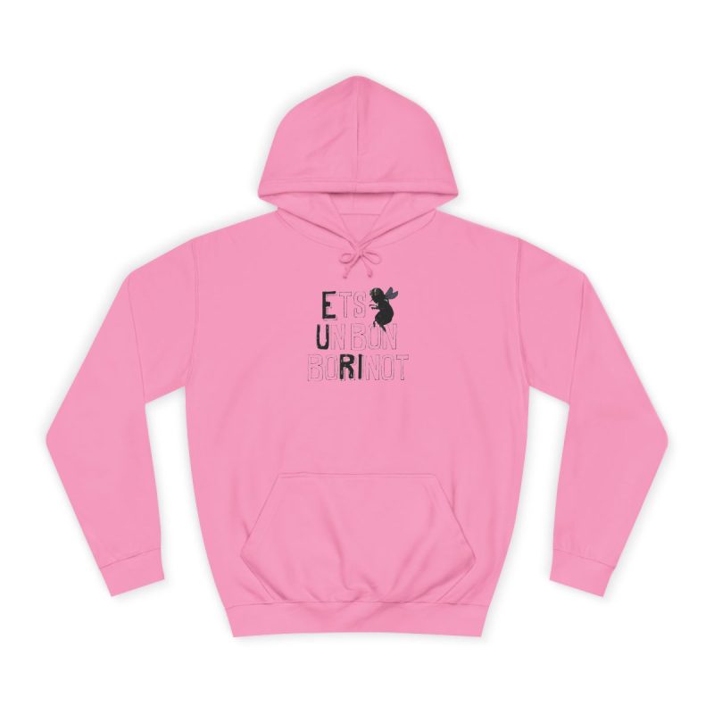 Sudadera universitaria - Rosa algodon de azucar - Camiseta «Ets un bon borinot»