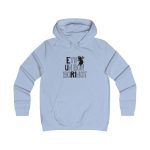 Sudadera universitaria mujer - Azul cielo - Camiseta «Ets un bon borinot»
