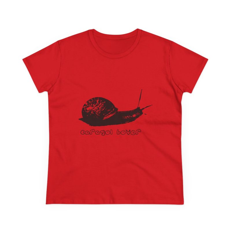 Camiseta mujer algodon medio - Rojo - Camiseta Caragol Bover Cans
