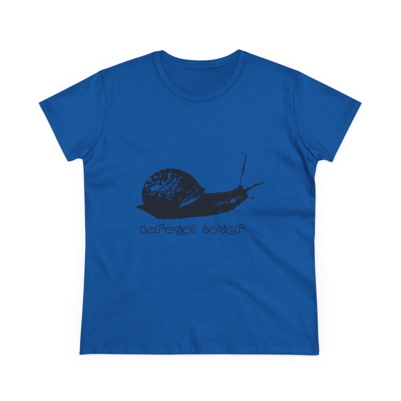Camiseta mujer algodon medio - Azul royal - Camiseta Caragol Bover Cans
