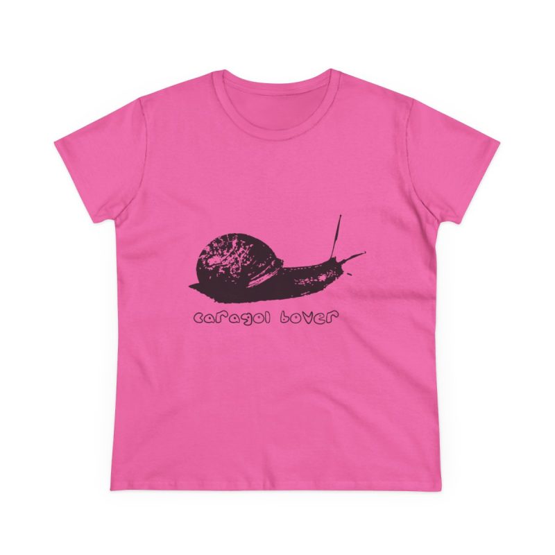 Camiseta mujer algodon medio - Rosa azalea - Camiseta Caragol Bover Cans