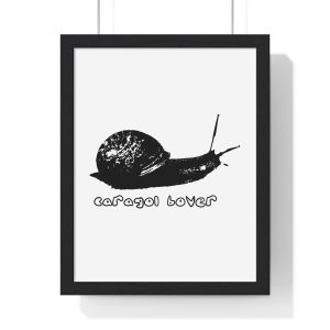 Poster enmarcado vertical - Negro - Camiseta Caragol Bover Cans