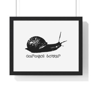 Poster enmarcado horizontal - Negro - Camiseta Caragol Bover Cans