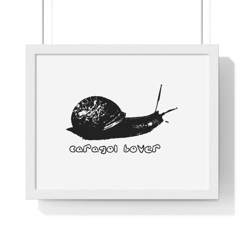 Poster enmarcado horizontal - Blanco - Camiseta Caragol Bover Cans