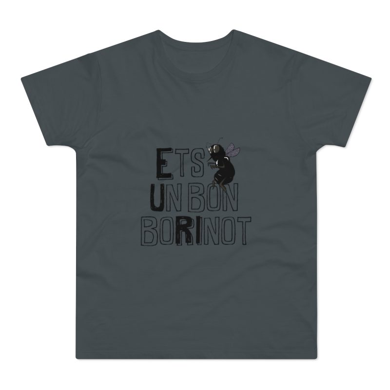 Camiseta hombre punto liso - Gris oscuro - Camiseta «Ets un bon borinot» Camiseta hombre punto liso - Gris oscuro - Camiseta «Ets un bon borinot»