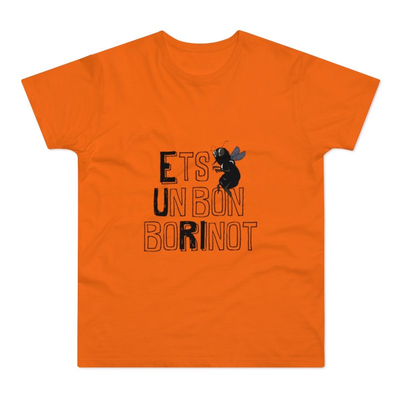 Camiseta hombre punto liso - Naranja - Camiseta «Ets un bon borinot»