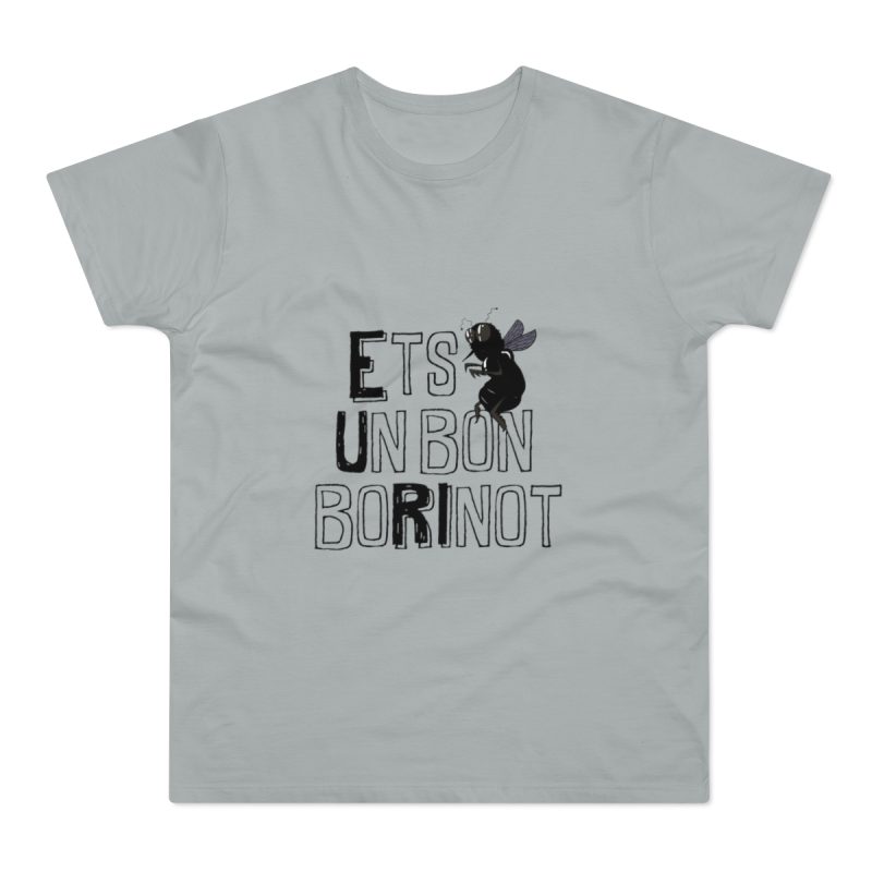 Camiseta hombre punto liso - Gris Pacifico - Camiseta «Ets un bon borinot»
