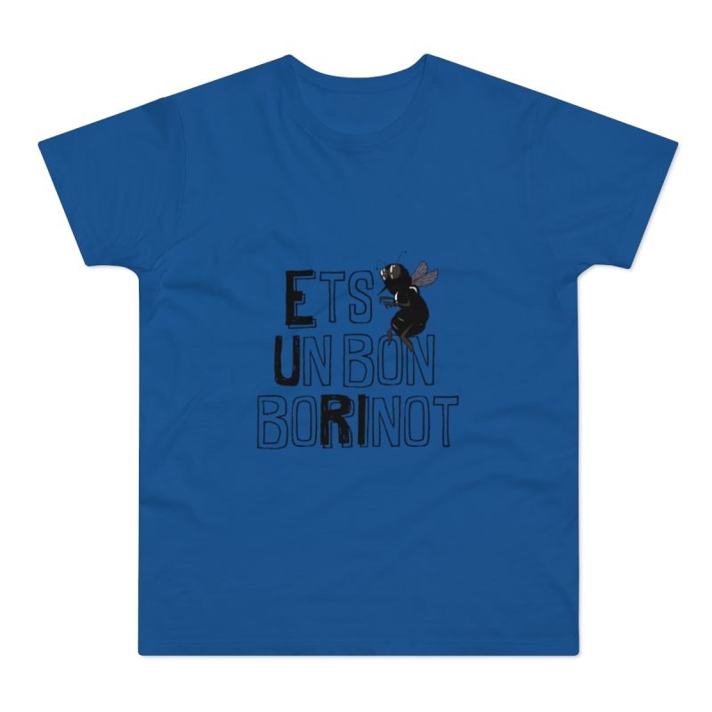 Camiseta hombre punto liso - Azul royal intenso - Camiseta «Ets un bon borinot»