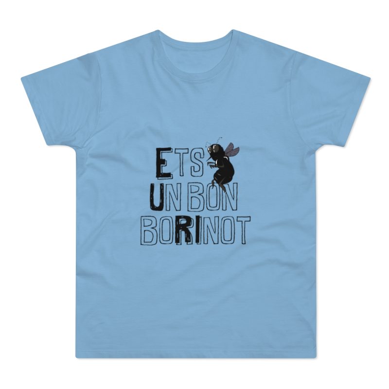 Camiseta hombre punto liso - Azul cielo - Camiseta «Ets un bon borinot»