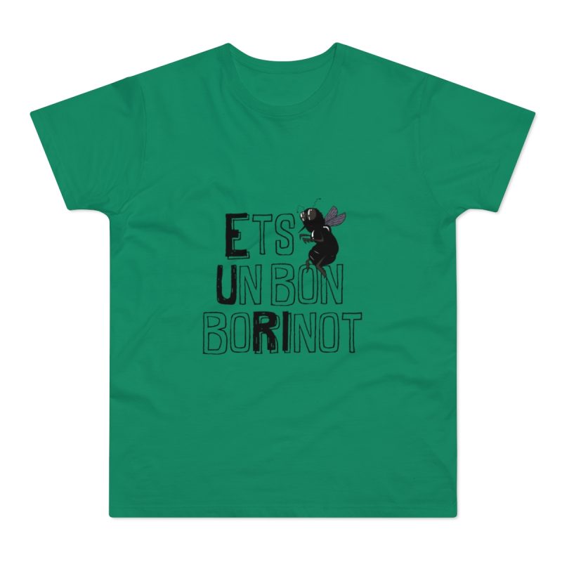 Camiseta hombre punto liso - Verde Kelly - Camiseta «Ets un bon borinot»