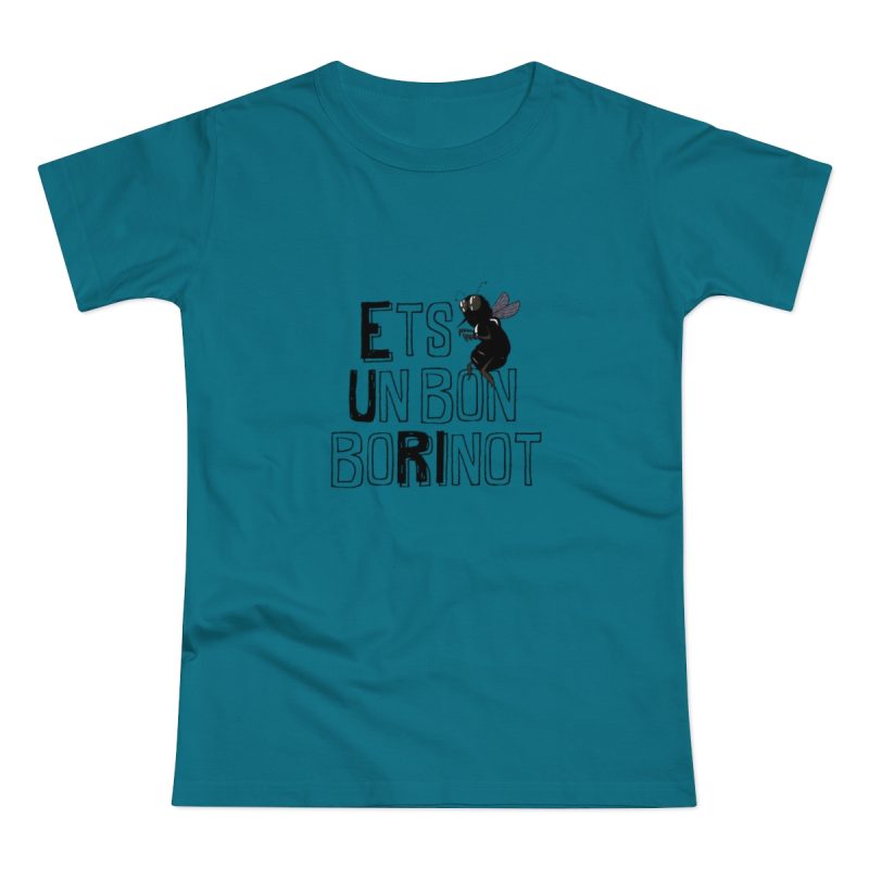 Camiseta mujer punto liso - Azul diva - Camiseta «Ets un bon borinot»