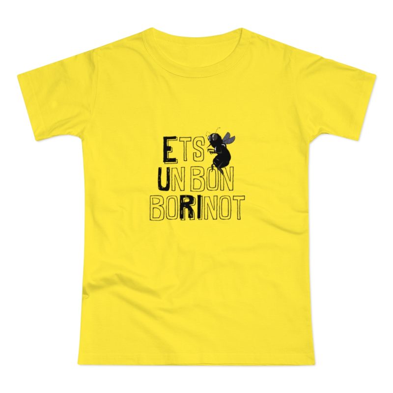 Camiseta mujer punto liso - Amarillo solar - Camiseta «Ets un bon borinot»