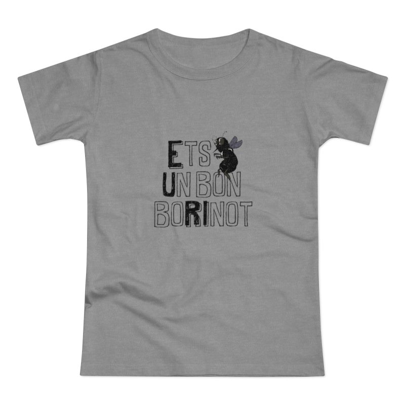 Camiseta mujer punto liso - Gris deportivo jaspeado - Camiseta «Ets un bon borinot»