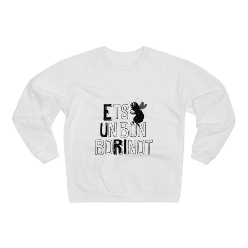 Sudadera cuello redondo premium - Blanco - Camiseta «Ets un bon borinot»