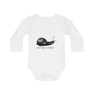 Body bebe manga larga organico - Blanco - Camiseta Caragol Bover Cans