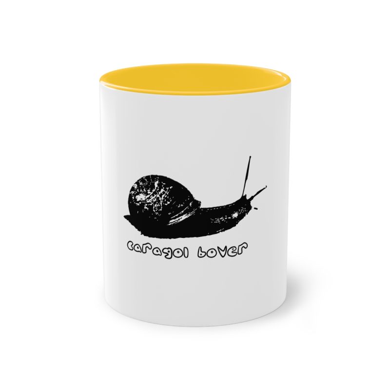 Taza bicolor - Amarillo dorado - Camiseta Caragol Bover Cans