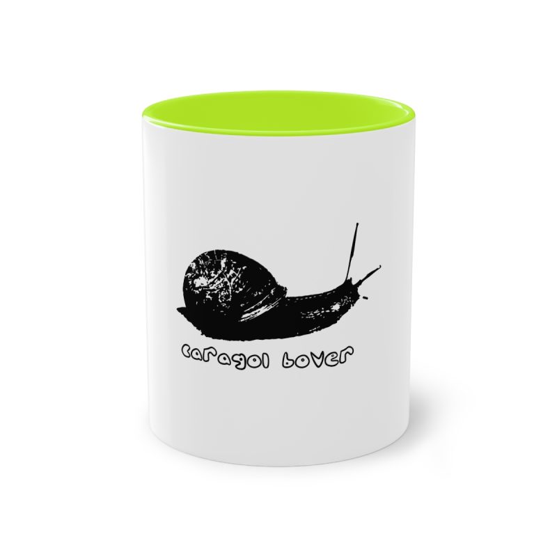 Taza bicolor - Verde claro - Camiseta Caragol Bover Cans