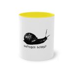 Taza bicolor - Amarillo - Camiseta Caragol Bover Cans