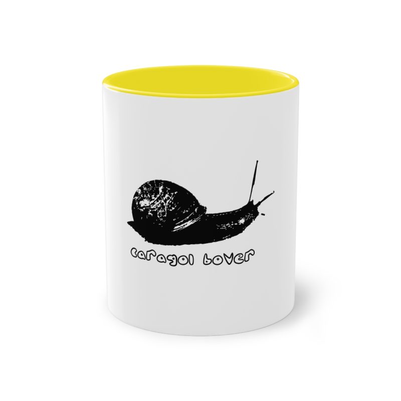 Taza bicolor - Amarillo - Camiseta Caragol Bover Cans