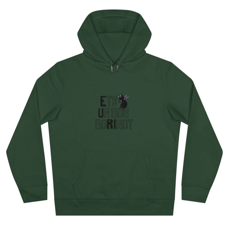 Sudadera con capucha King - Verde botella - Camiseta «Ets un bon borinot»