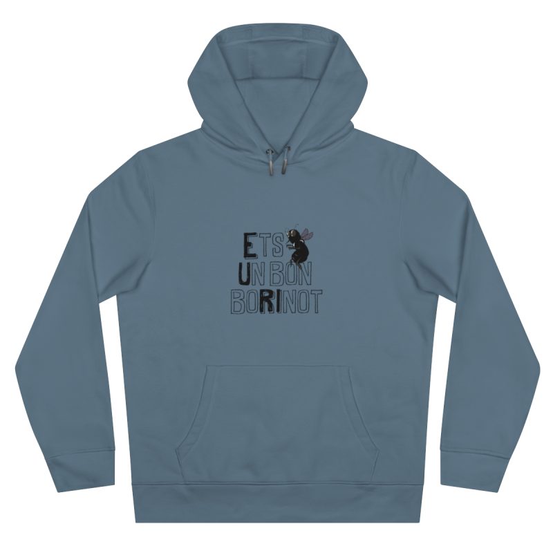 Sudadera con capucha King - Azul nordico - Camiseta «Ets un bon borinot»