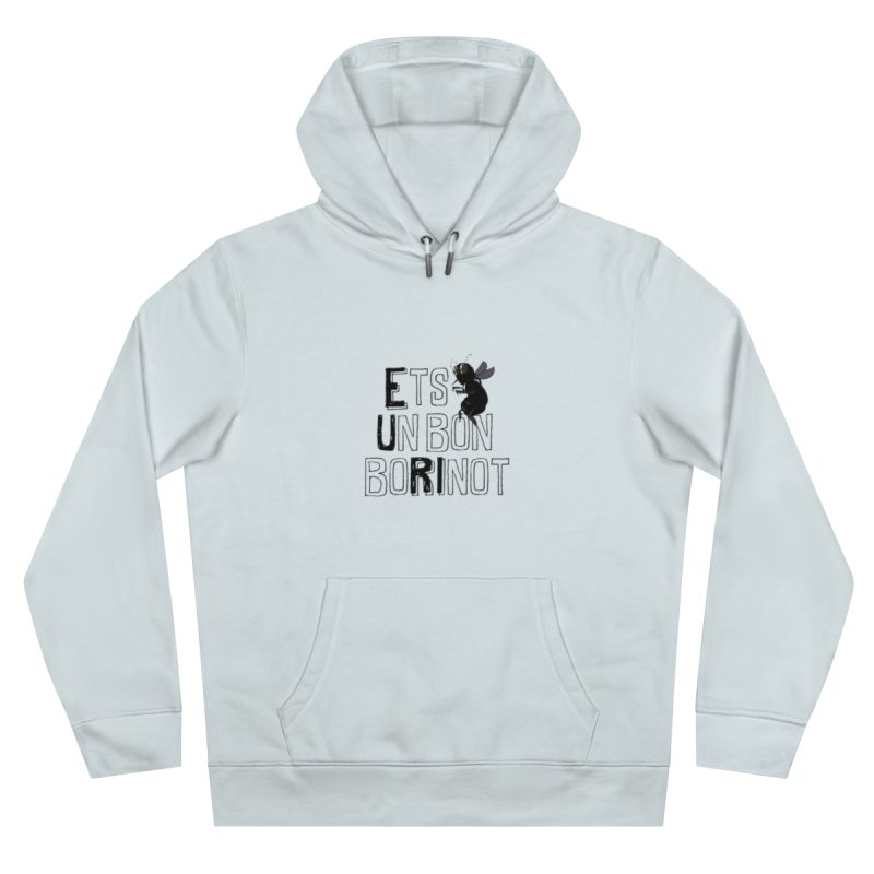 Sudadera con capucha King - Azul cielo puro - Camiseta «Ets un bon borinot»