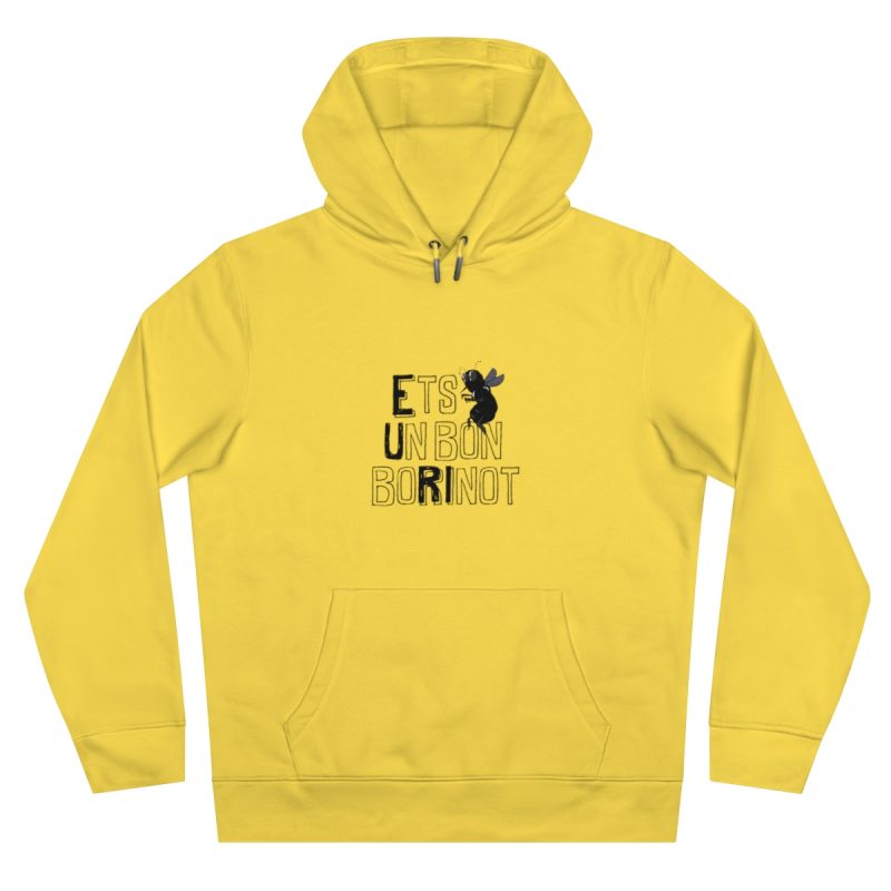 Sudadera con capucha King - Amarillo chispa - Camiseta «Ets un bon borinot»