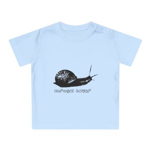 Camiseta de bebe - Azul empolvado - Camiseta Caragol Bover Cans