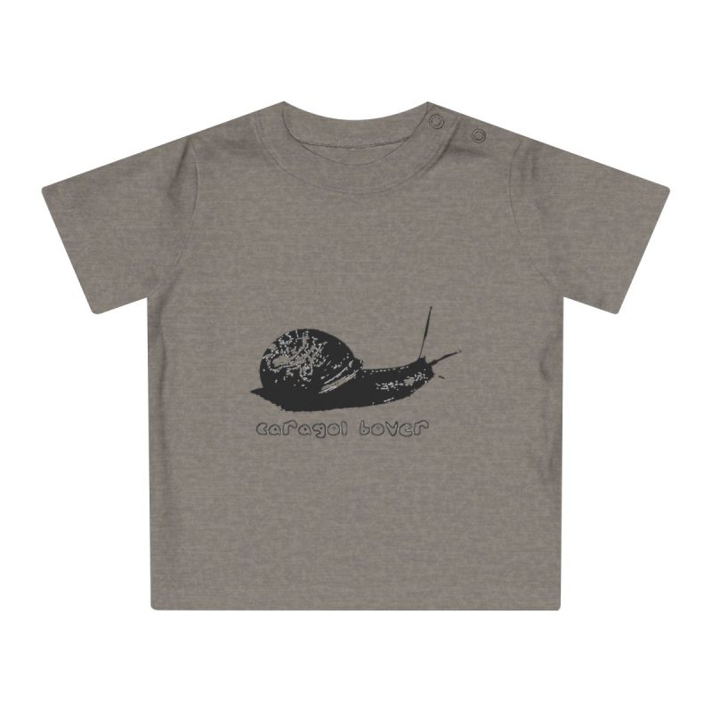 Camiseta de bebe - Gris jaspeado melange - Camiseta Caragol Bover Cans