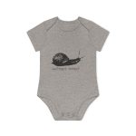 Body bebe manga corta organico - Gris jaspeado melange - Camiseta Caragol Bover Cans Body bebe manga corta organico - Gris jaspeado melange - Camiseta Caragol Bover Cans