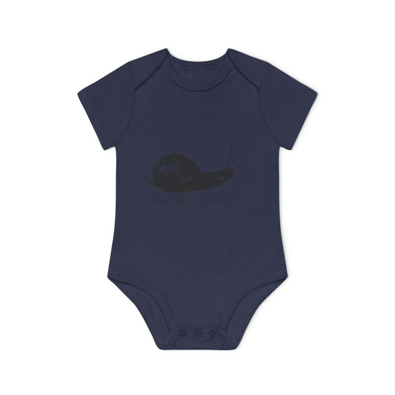Body bebe manga corta organico - Azul marino nautico - Camiseta Caragol Bover Cans